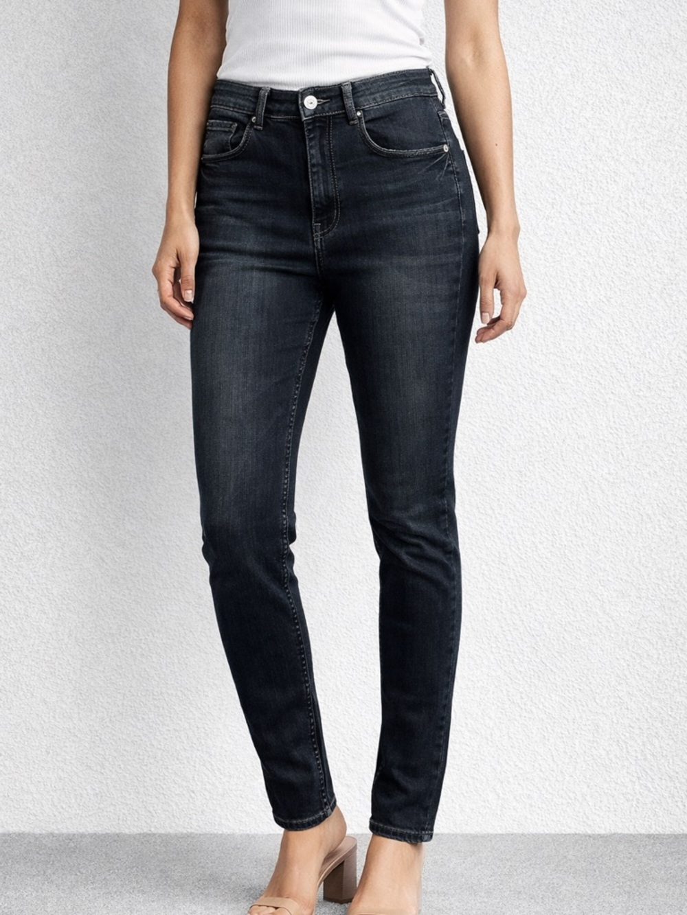 Zara Black Washed Skinny Jeans